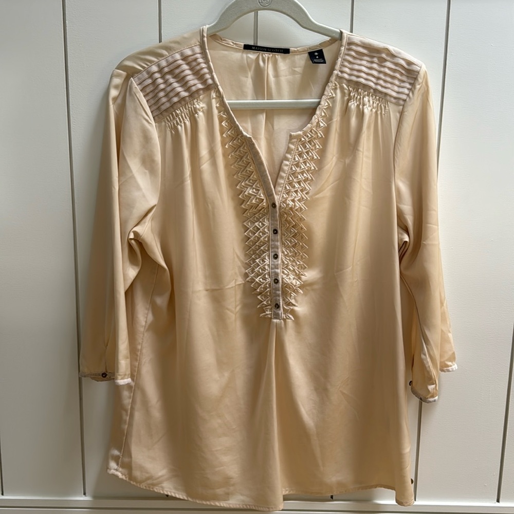 SCOTCH & SODA BLOUSE CREAM SIZE 4